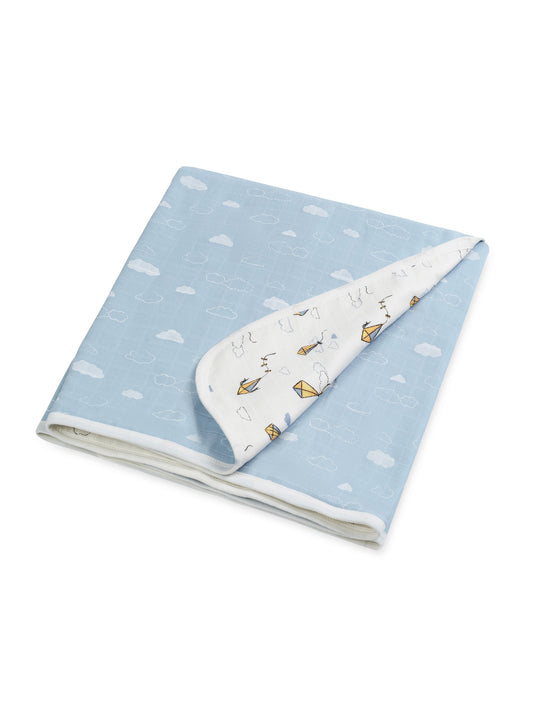 Muslin Blanket - Kites/Clouds