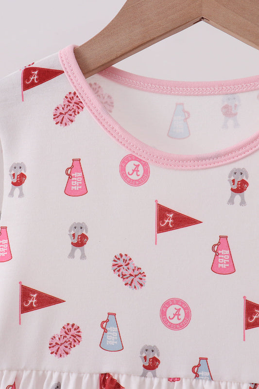 Pink Alabama Print Dress