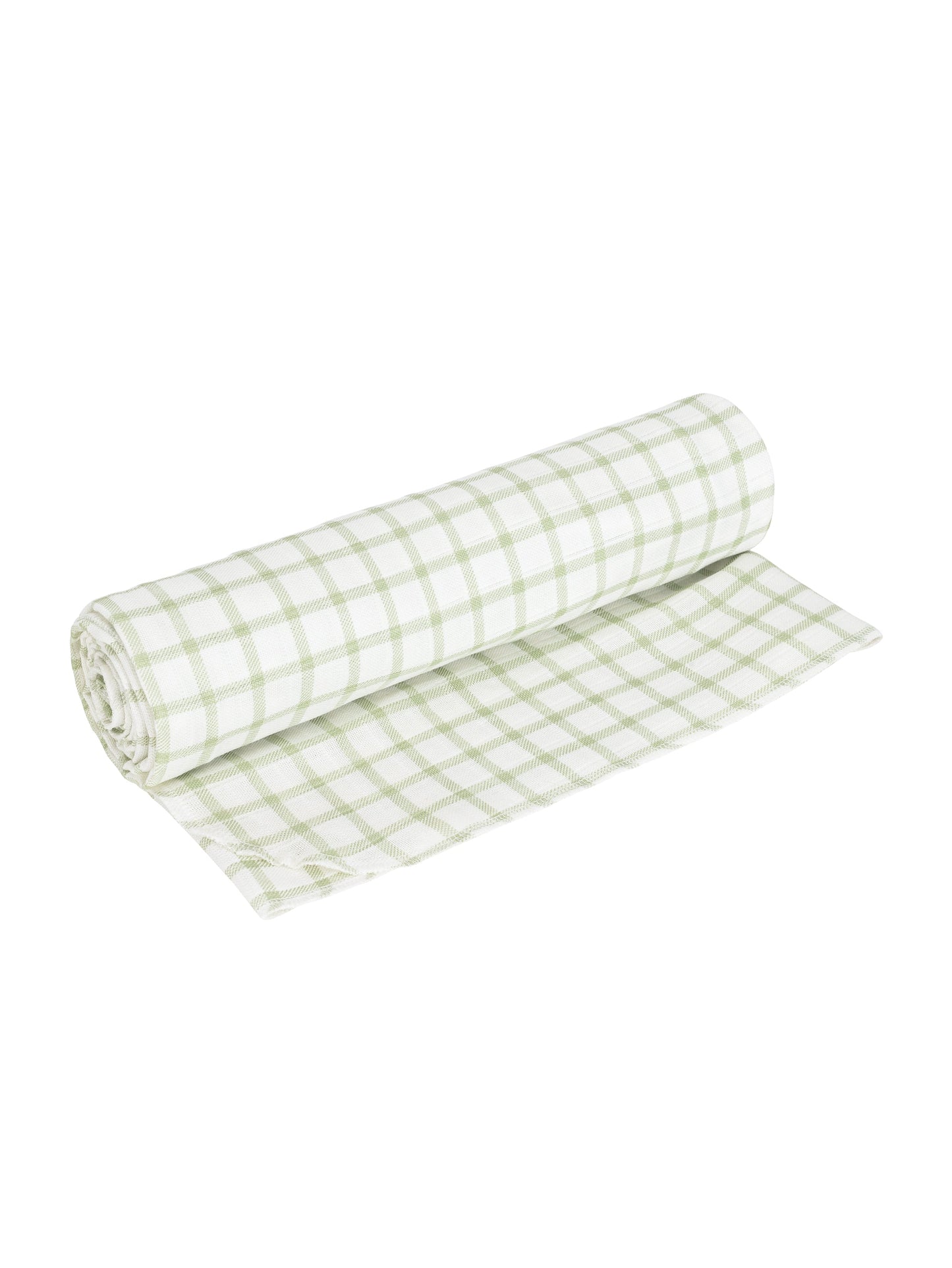 Muslin Swaddle Blanket - Sage Windowpane