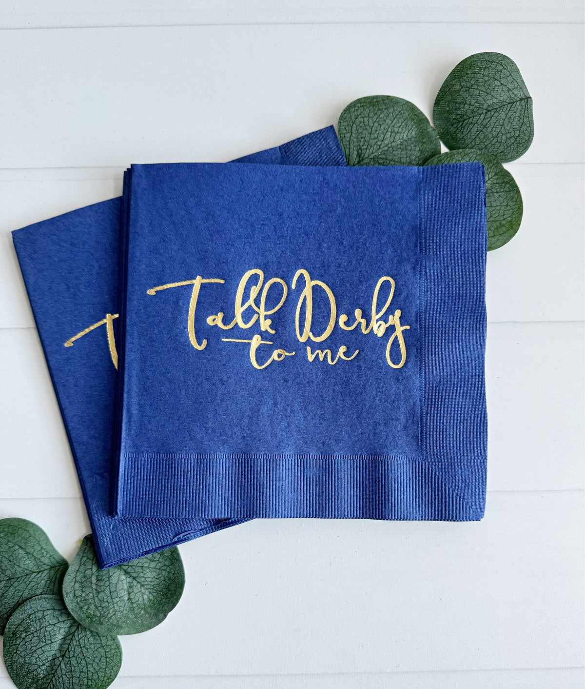 Navy Talk Derby to Me Napkins