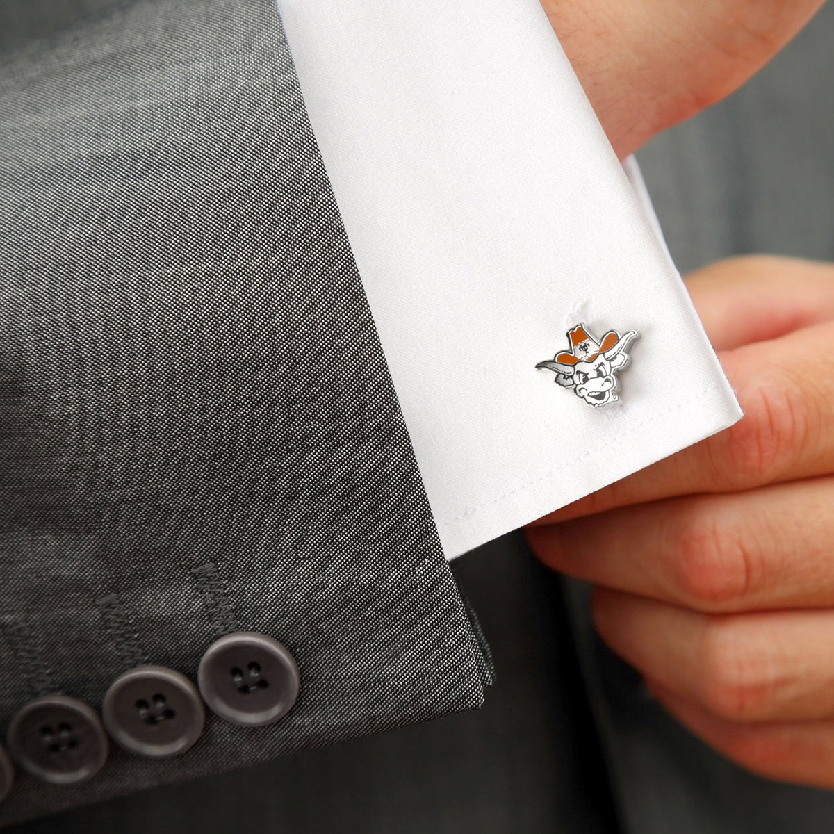 NCAA University of Texas Bevo Cufflinks