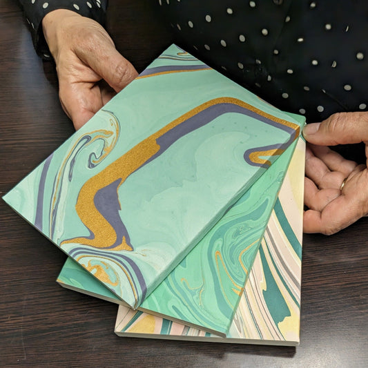 Orchid Marbled Paper Journal