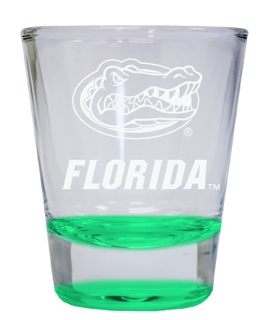 Florida Gators 2 oz Engraved Shot Glass Round Officially Licensed Collegiate Product