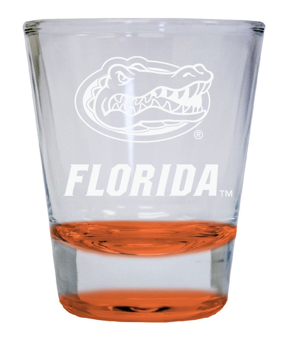 Florida Gators 2 oz Engraved Shot Glass Round Officially Licensed Collegiate Product