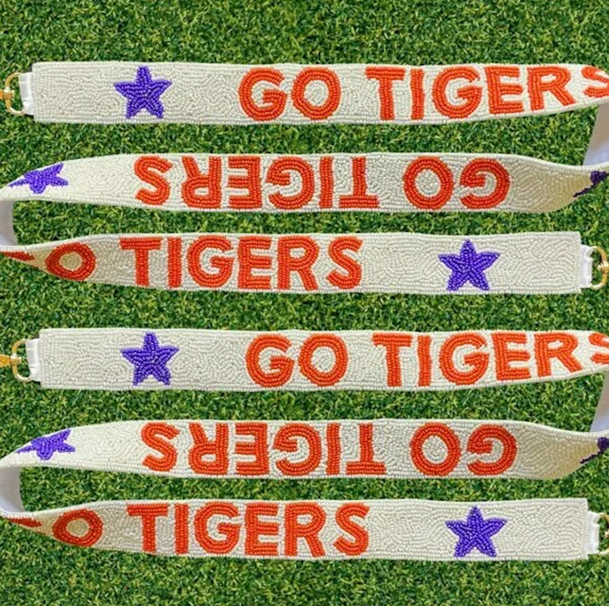 Clemson Beaded Purse Strap | Go Tigers Game Day Bag Strap