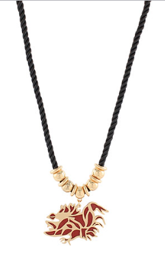 Gamecock Black Cord Necklace
