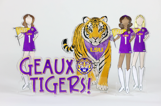 LSU Tiger Acrylic Block Shelfie