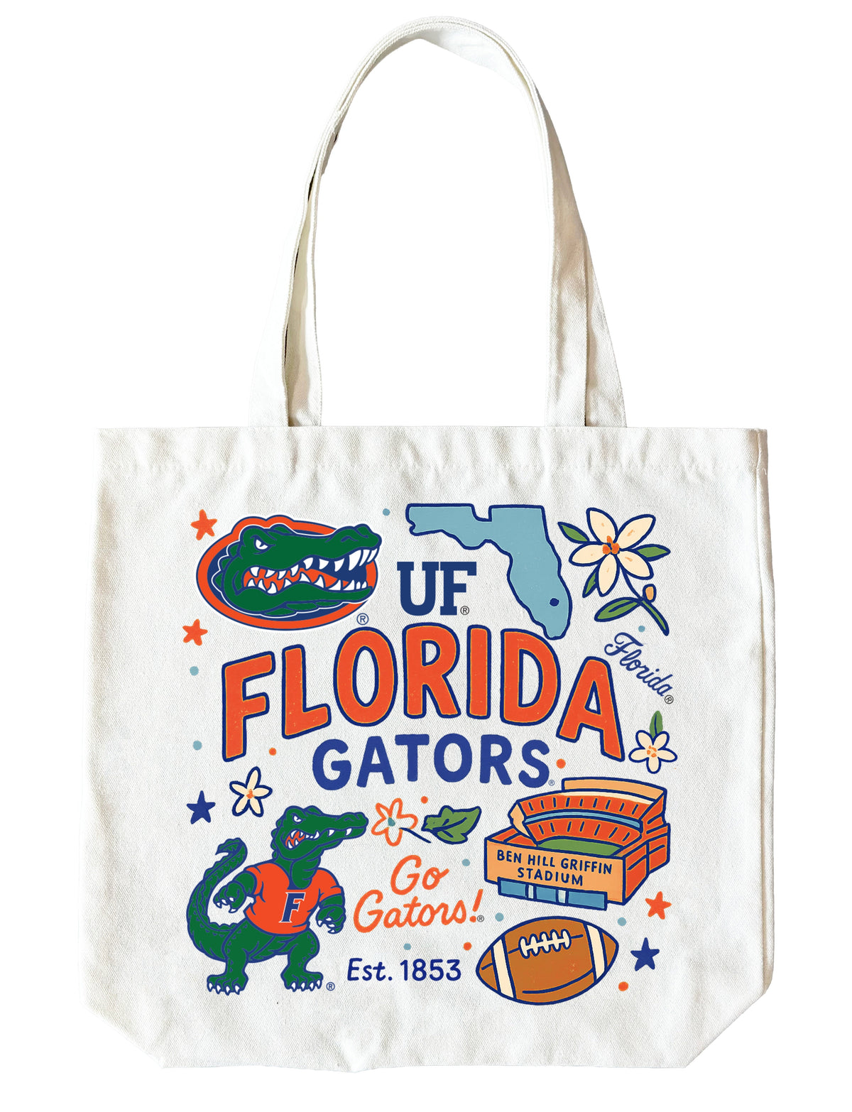 Florida Gators 15" x 15" Canvas Tote Bag Officially Licensed