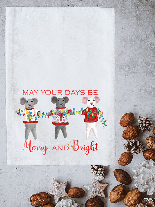 Mouse Merry and Bright Kitchen Towel