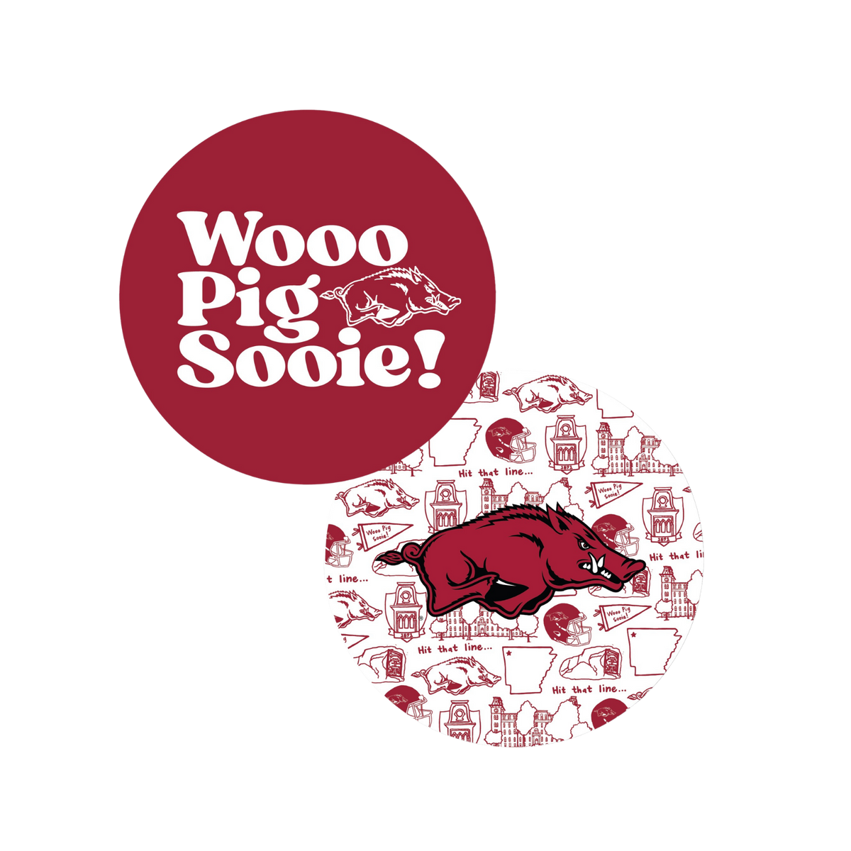 The University of Arkansas - Drink Coasters, Set of 25