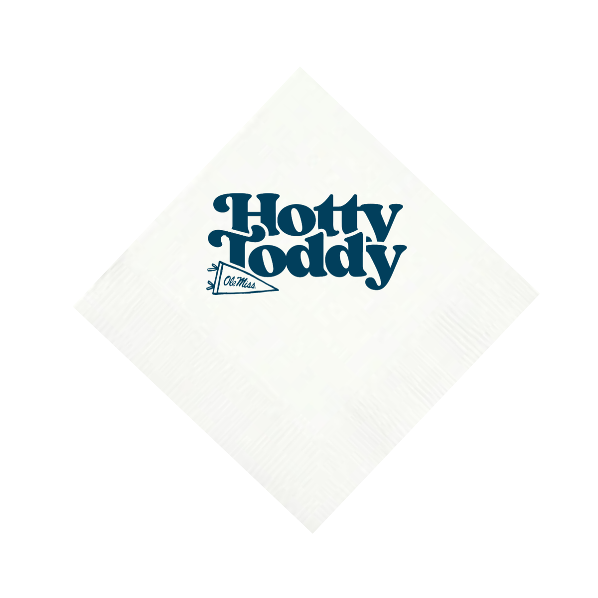 The University of Mississippi (Ole Miss) - White 3-Ply Cocktail Napkins, Set of 25