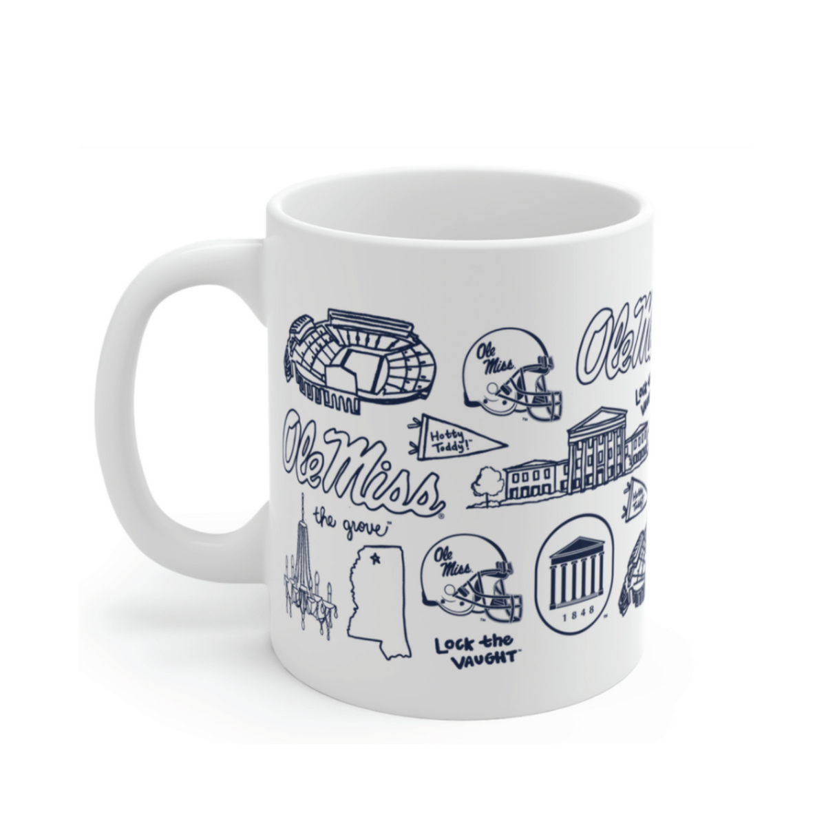The University of Mississippi (Ole Miss) - 11 oz Porcelain Mug