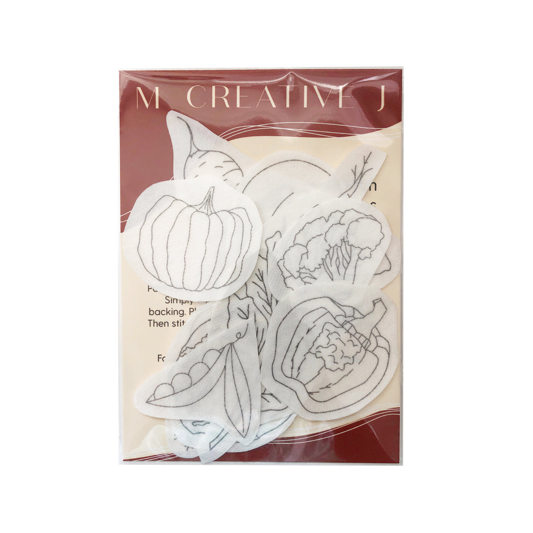 Vegetables - Peel Stick and Stitch Hand Embroidery Patterns
