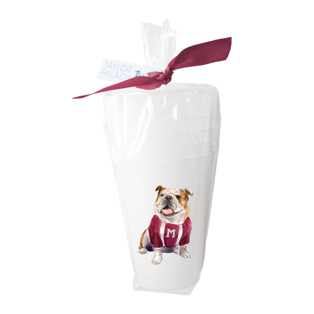 Maroon Bulldog Frosted Cup
