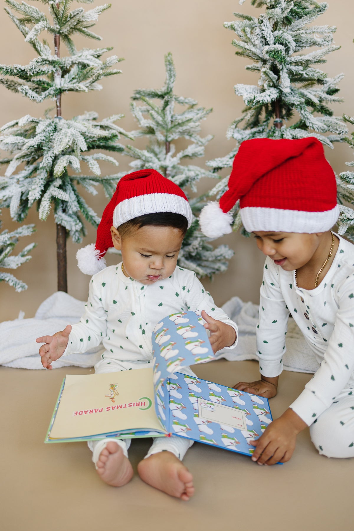 Tiny Trees Ribbed Bamboo Zippy Pajamas