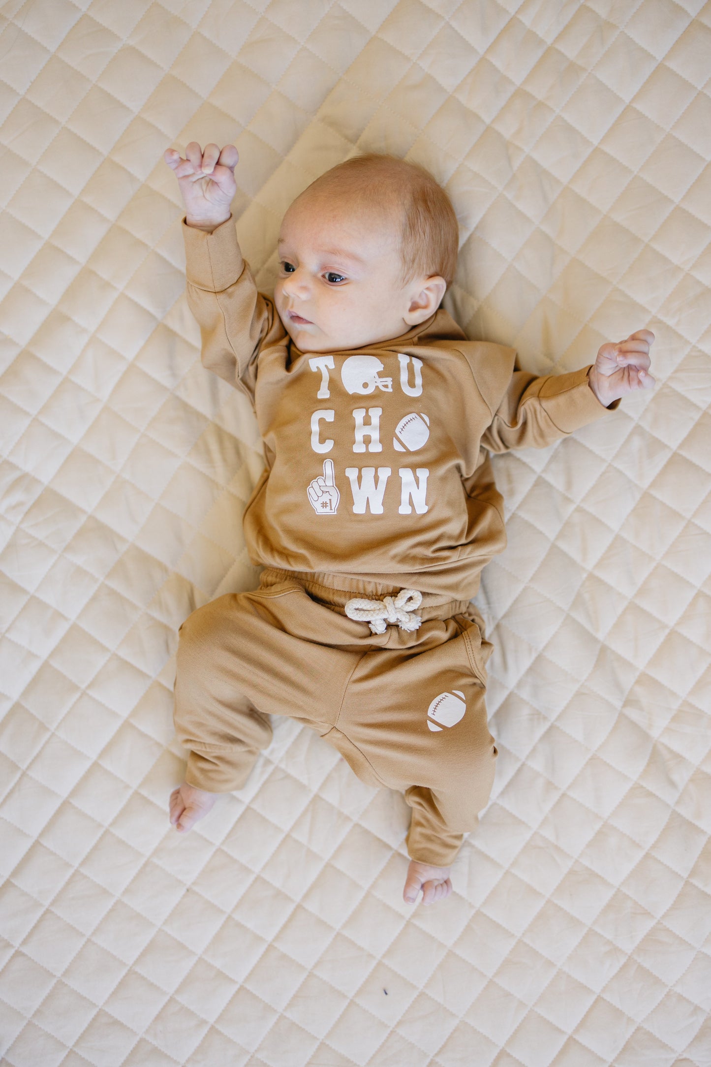 Touchdown Football Bamboo Crewneck & Jogger Set *2T-5T left