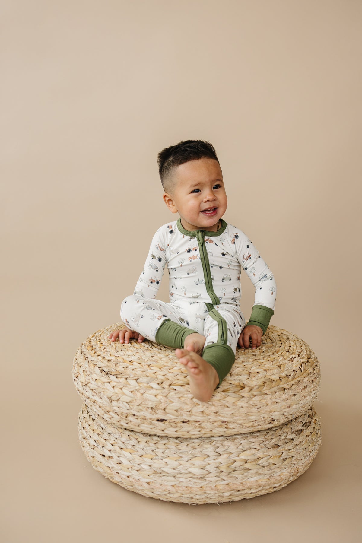 Tiny Tractors Bamboo Zippy Pajamas *12-18 & 18-24m left