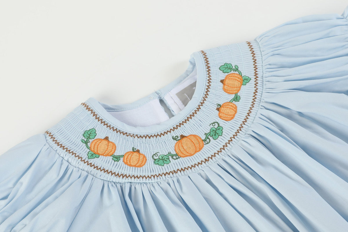 Blue Pumpkin Smocked Bishop Dress for Girls