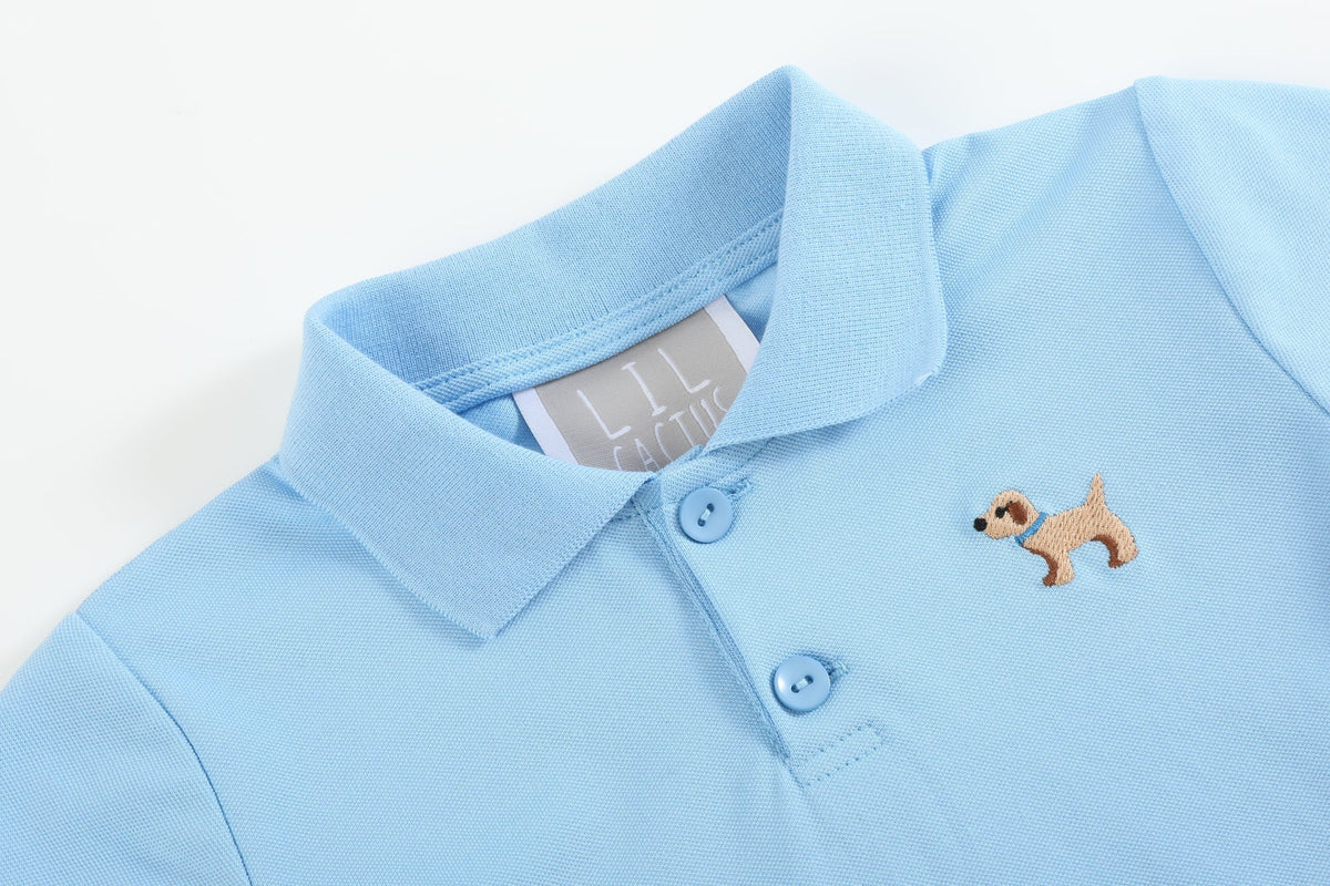 Blue Puppy Golf Polo Shirt