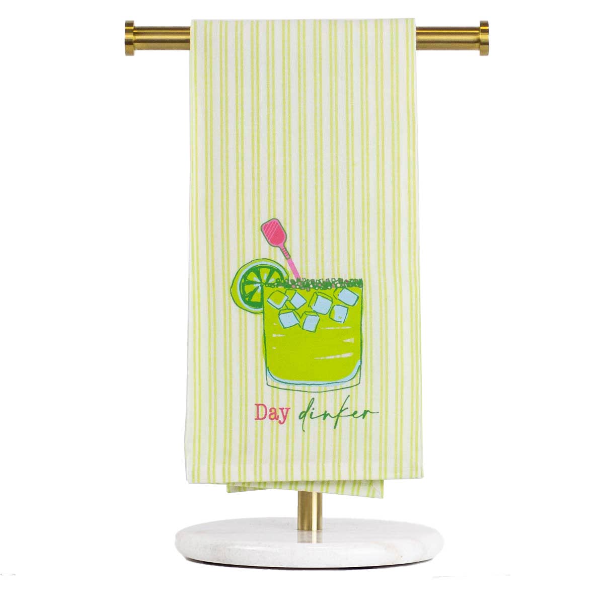 Day Dinker Hand Towel Green/Pink 20x28