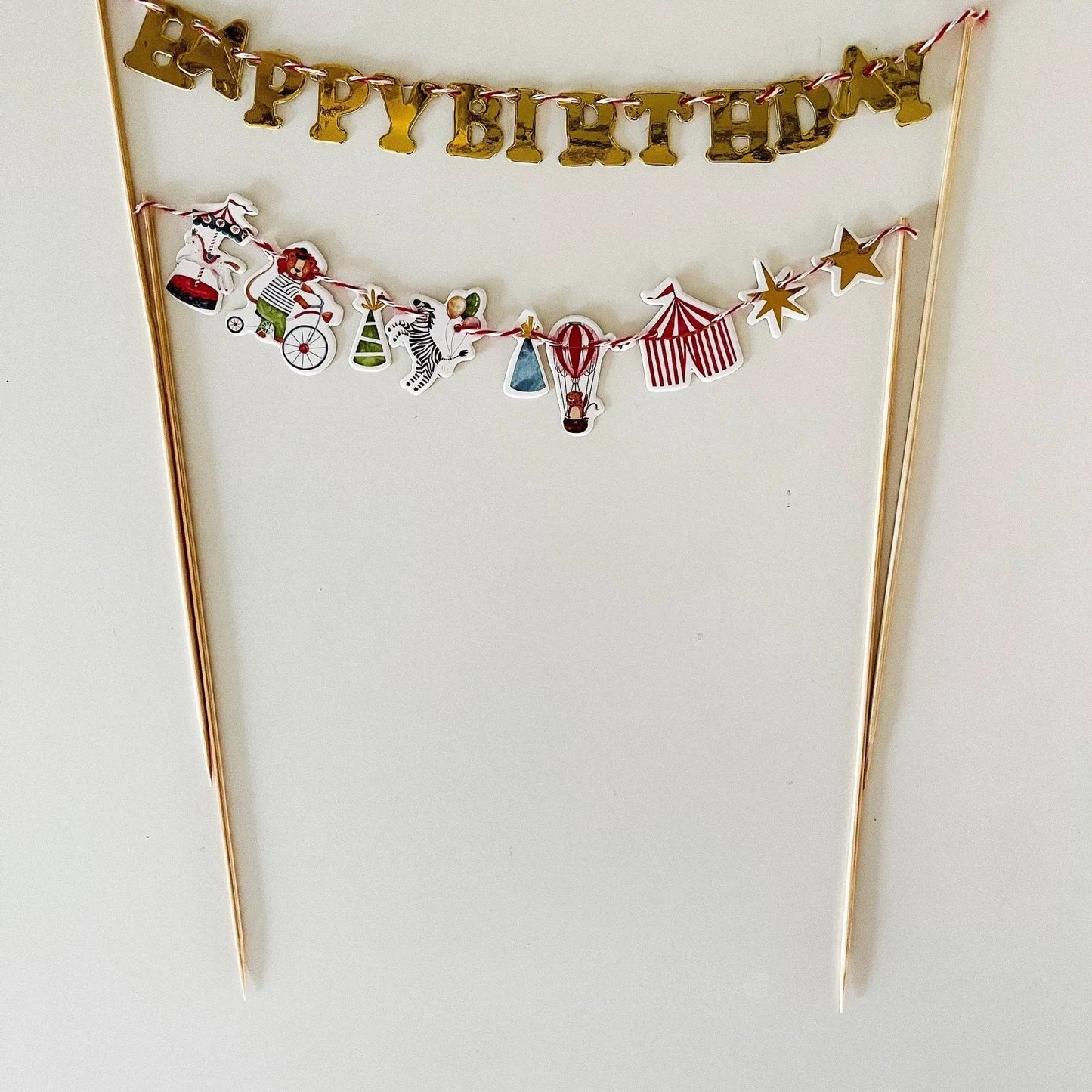 Carnival Cake Topper β Mini Circus Garland Cake Banner