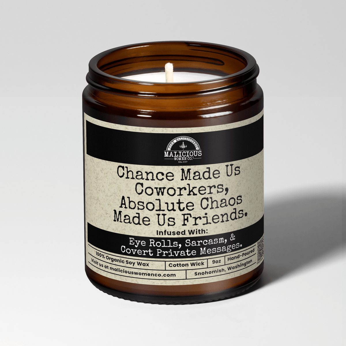 Chance Made Us Co-workers | 9oz Work Candle | Malicious Women Co