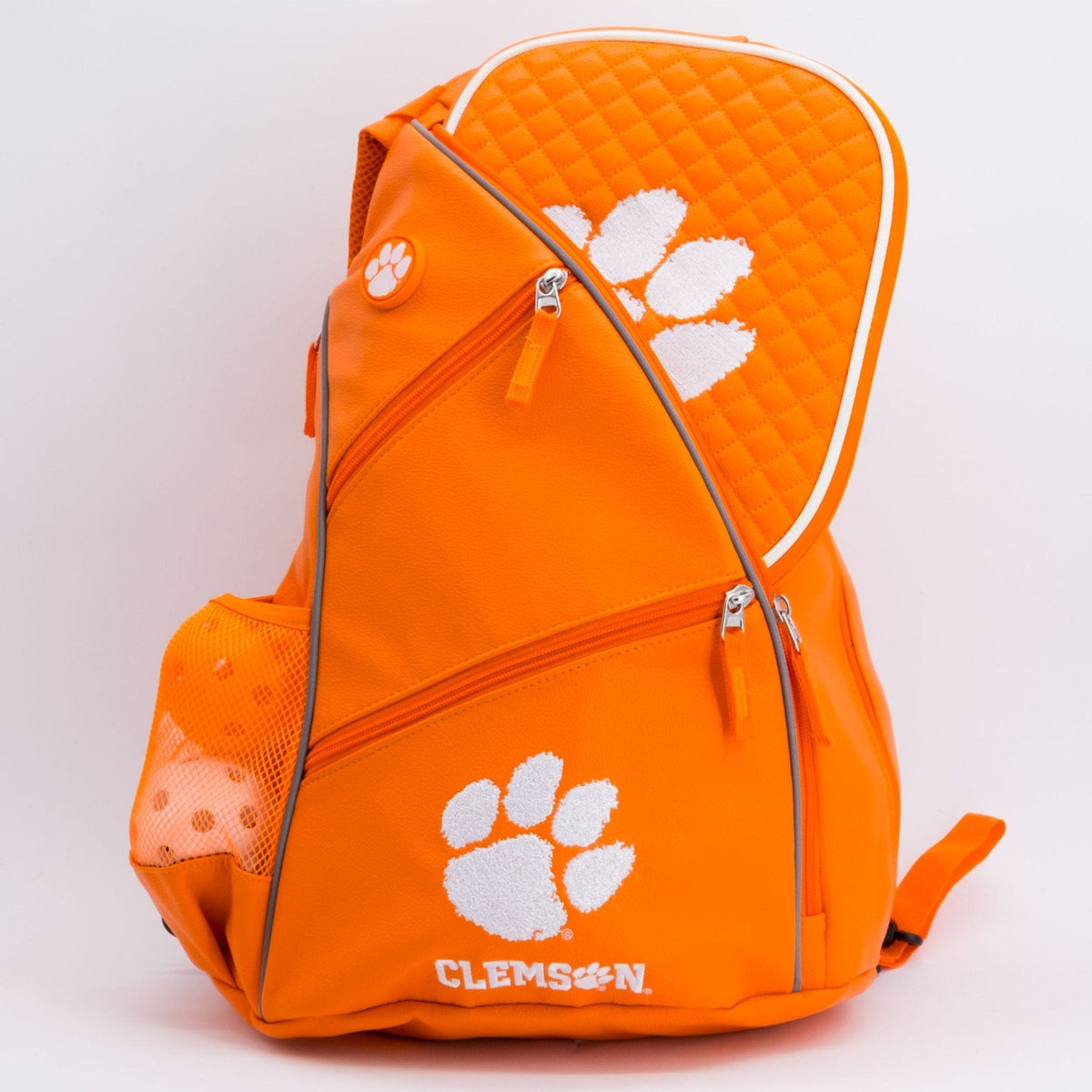 Clemson Tigers PU Leather Backpack