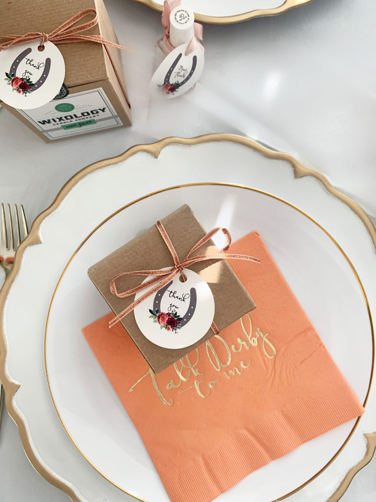Talk Derby to Me Napkins in Coral