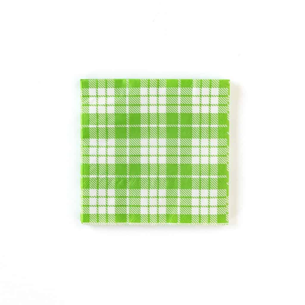 Derby Party - Green Plaid Napkins