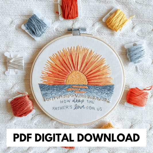 How Deep the Father's Love Embroidery Pattern: PDF Digital Download