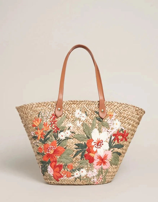 Floral Basket Tote - Alljoy Landing