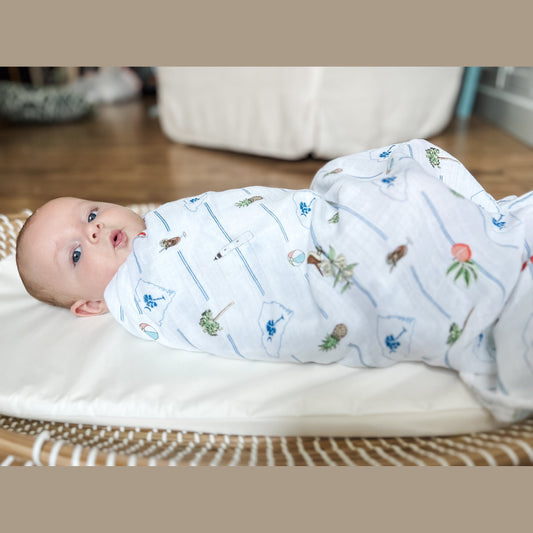 South Carolina Newborn Gift Set: Muslin Swaddle & Bib