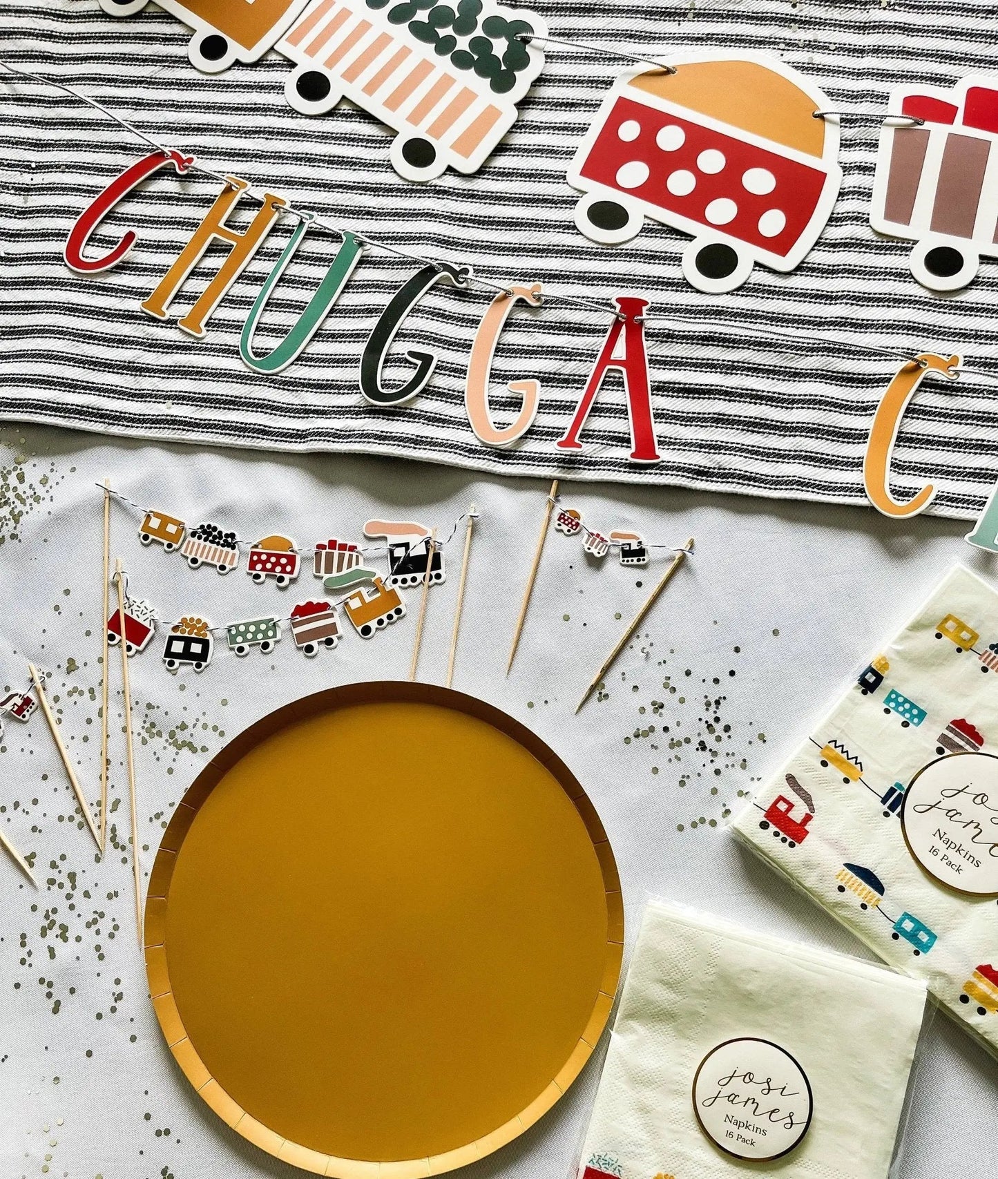 Gold Matte Paper Party Plate (8pcs)