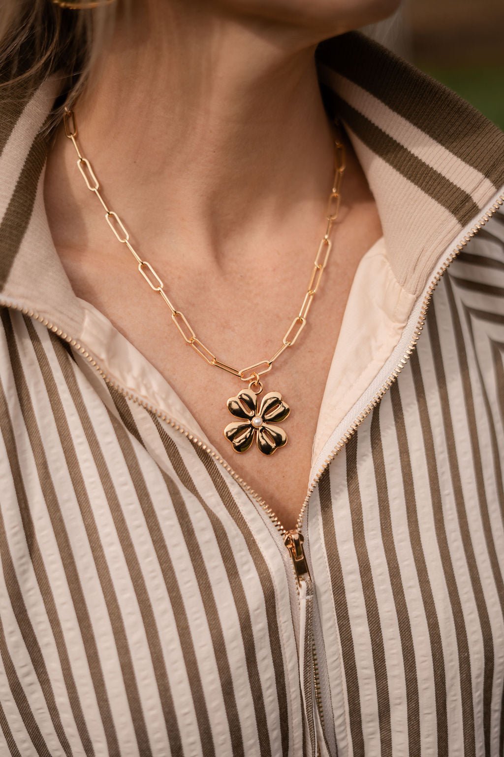 Grace Necklace - 18k Plated Paper Clip Chain-Kristin Kennedy Collection