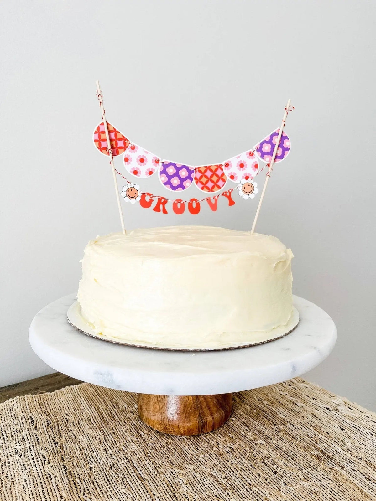 Groovy Cake Banner