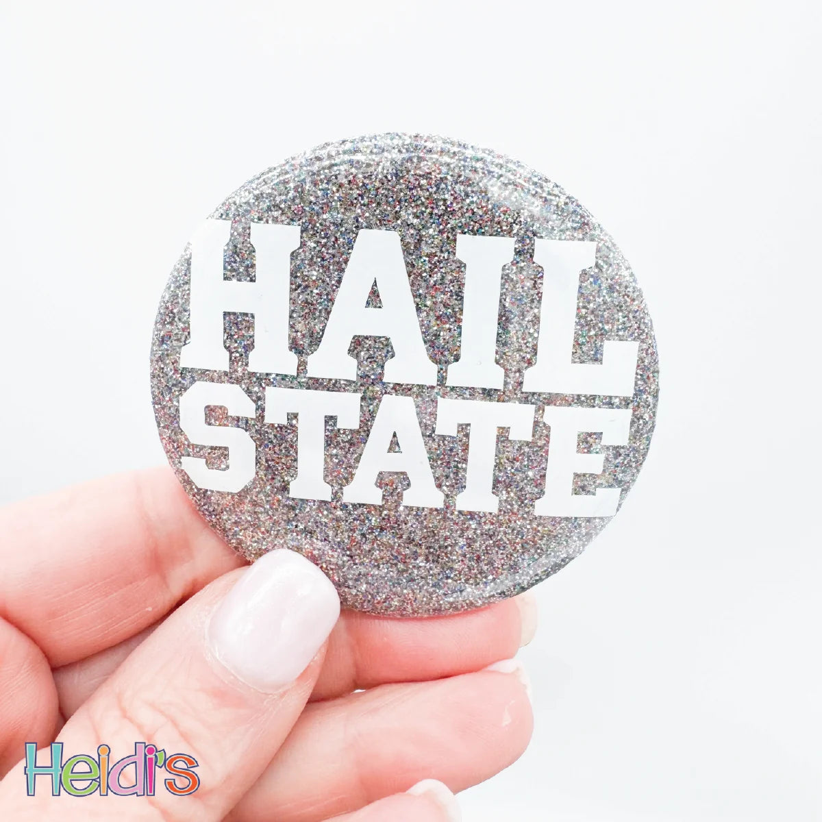 Hail State Glitter 2.25" Button