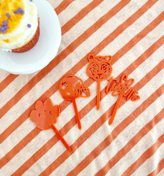 Clemson Cupcake Toppers