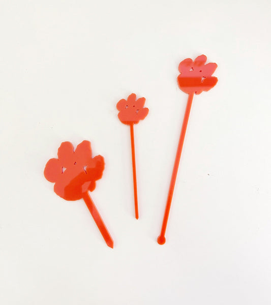 Clemson Tailgate Set - Stir Sticks, Cupcake Toppers, and Food Picks