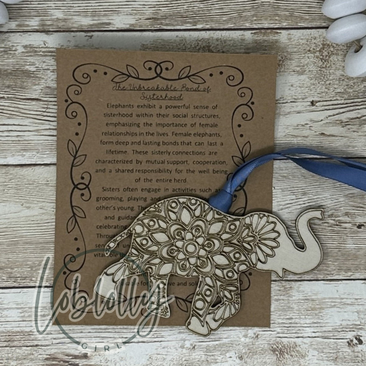 Sisterhood Best Friend Gift Unbreakable Bond Mandala Elephant Ornament