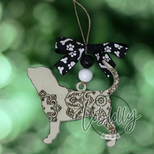 Bloodhound Ornament – Handcrafted Wooden Mandala Keepsake