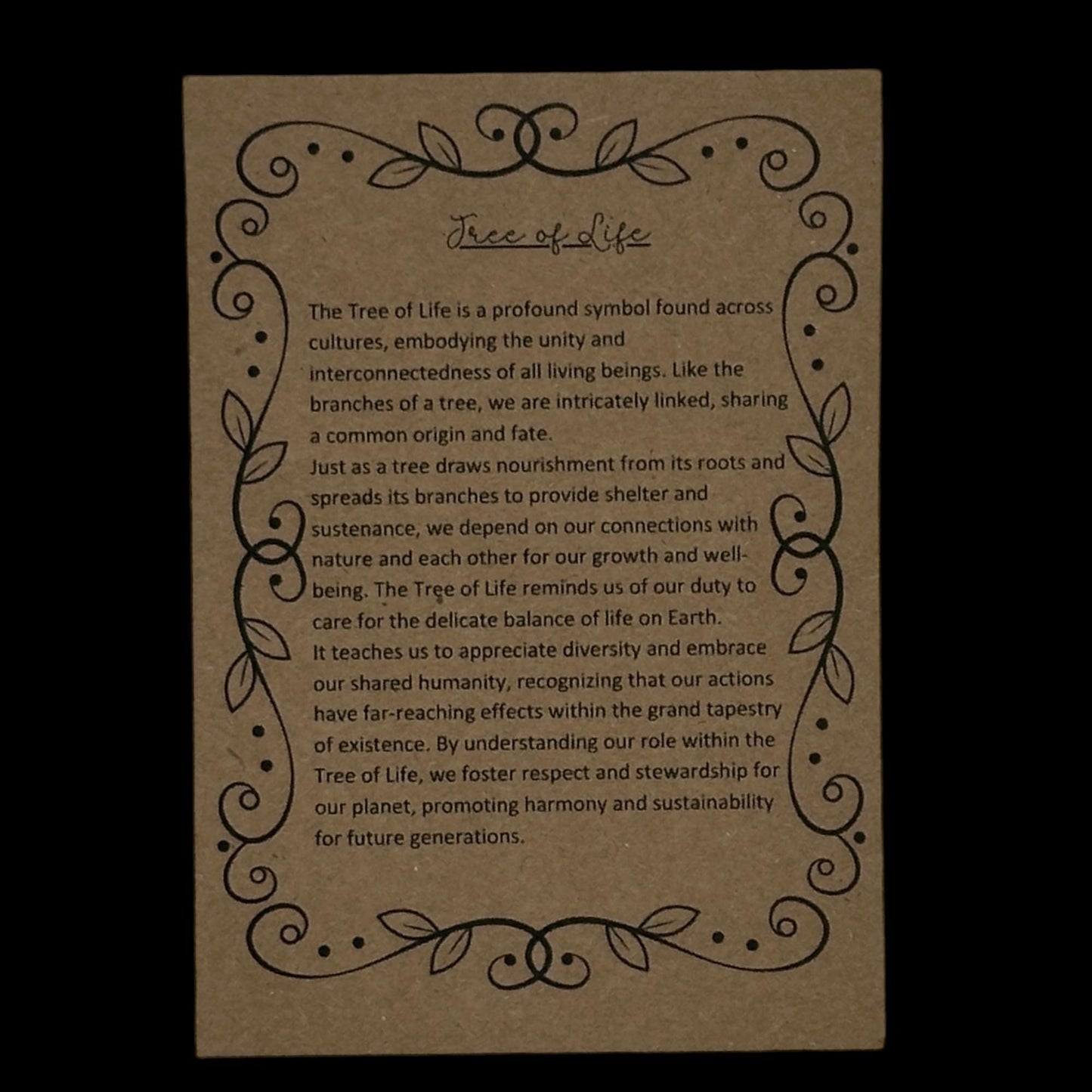 Tree of Life Family Divine Tapestry Wood Story Ornament Hang Tag Car Charm Gift