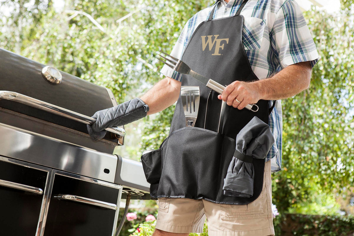 Wake Forest Demon Deacons - BBQ Apron Tote Pro Grill Set