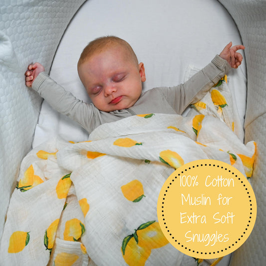When Life Hands You Lemons Baby Muslin Swaddle Blanket