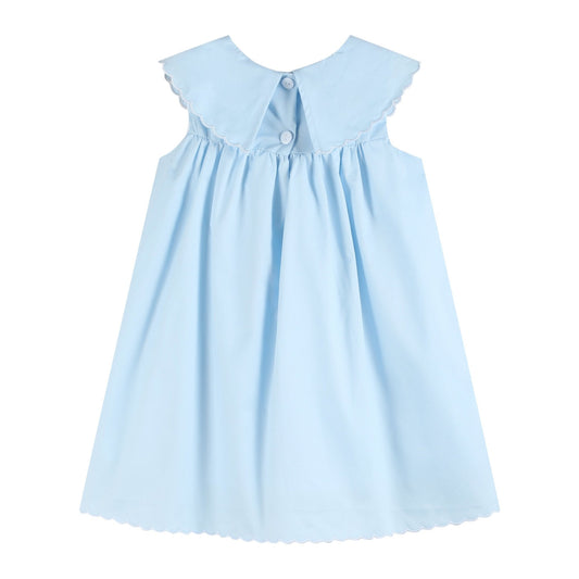 Light Blue Bunny and Flowers Dress