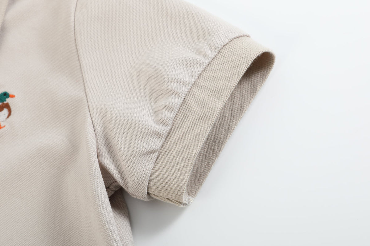 Light Brown Mallard Duck Golf Polo Shirt