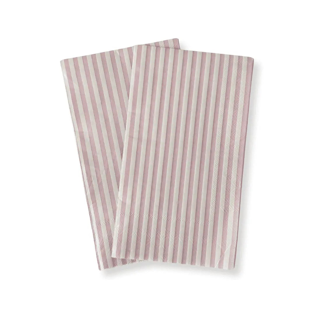 Light Pink Striped Guest Napkins, 24pcs