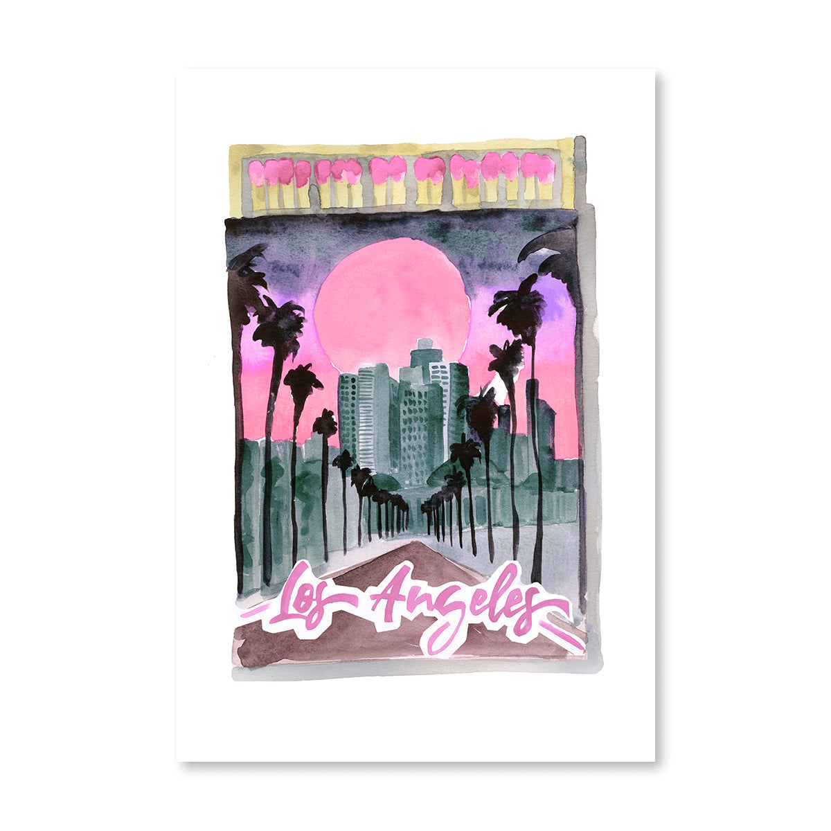Los Angeles Matchbook Art Print