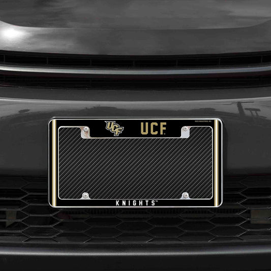 University of Central Florida Knights UCF Metal License Plate Frame Chrome Tag Cover Alternate Design 6x12 Inch