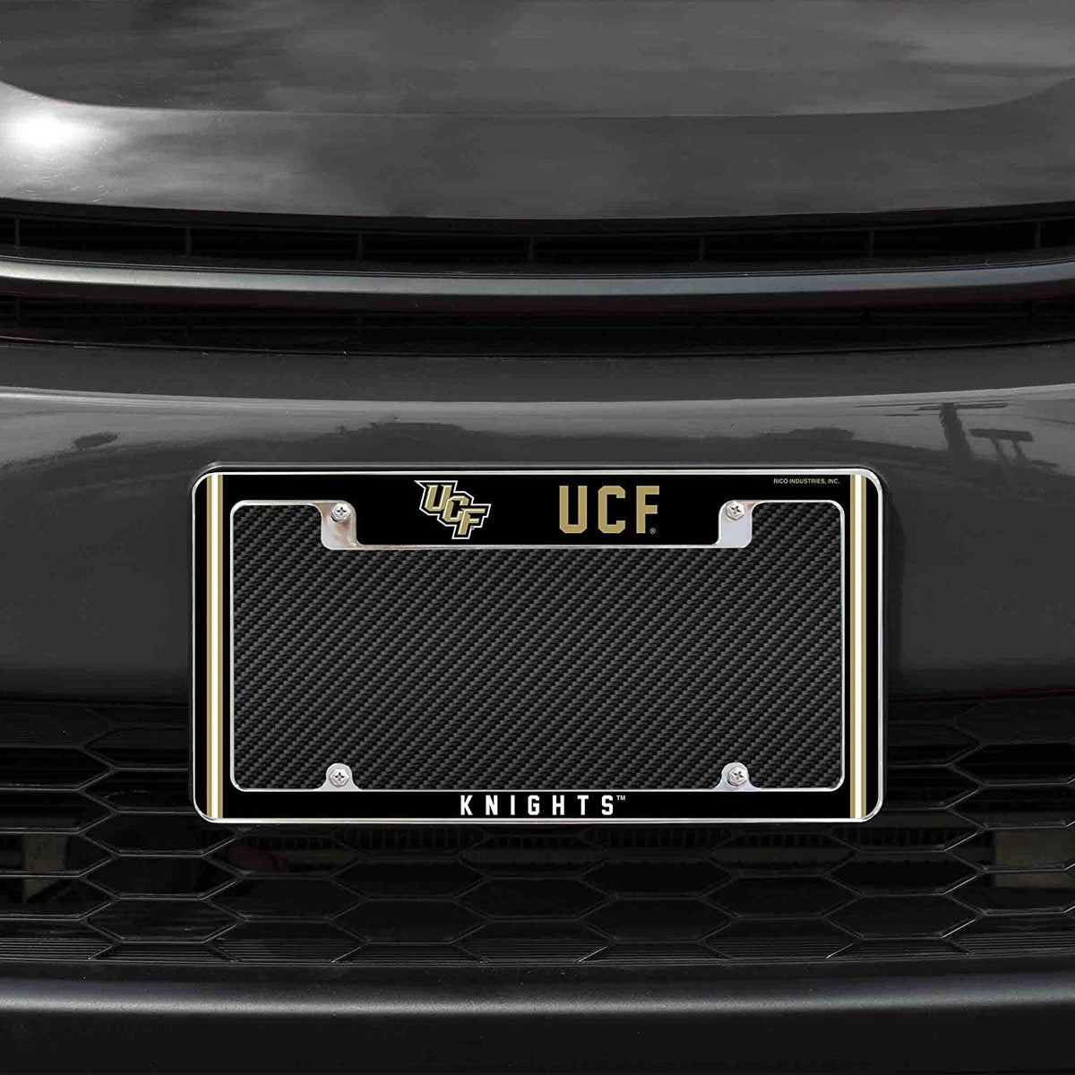 University of Central Florida Knights UCF Metal License Plate Frame Chrome Tag Cover Alternate Design 6x12 Inch