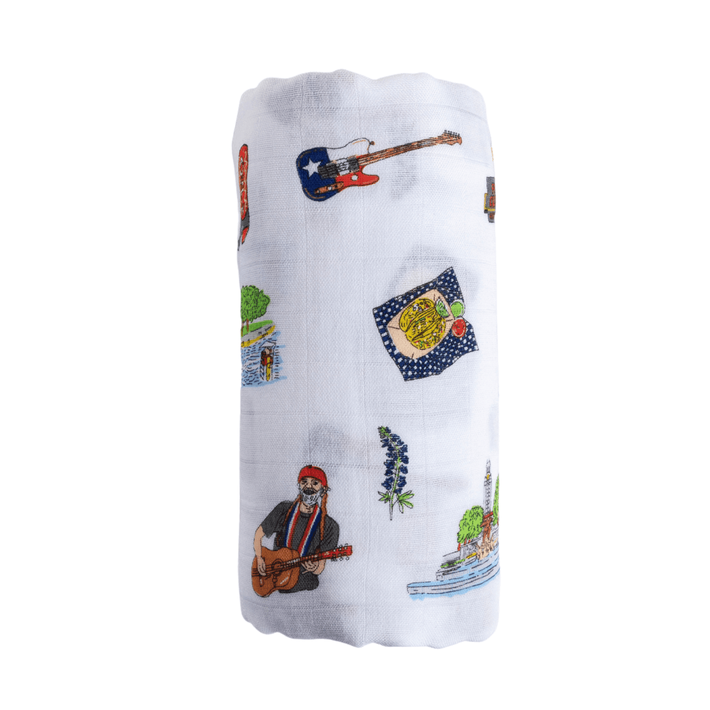 Austin Baby Gift Set: Muslin Swaddle & Bib | Organic Cotton